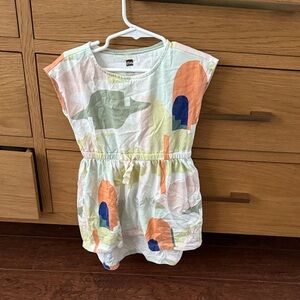 Tea Collection Multicolor Abstract Kids Dress